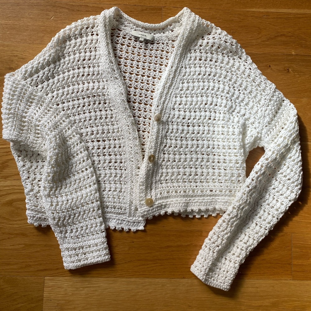 vince crochet sweater